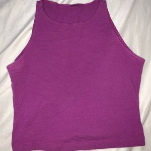 Tight purple crop top